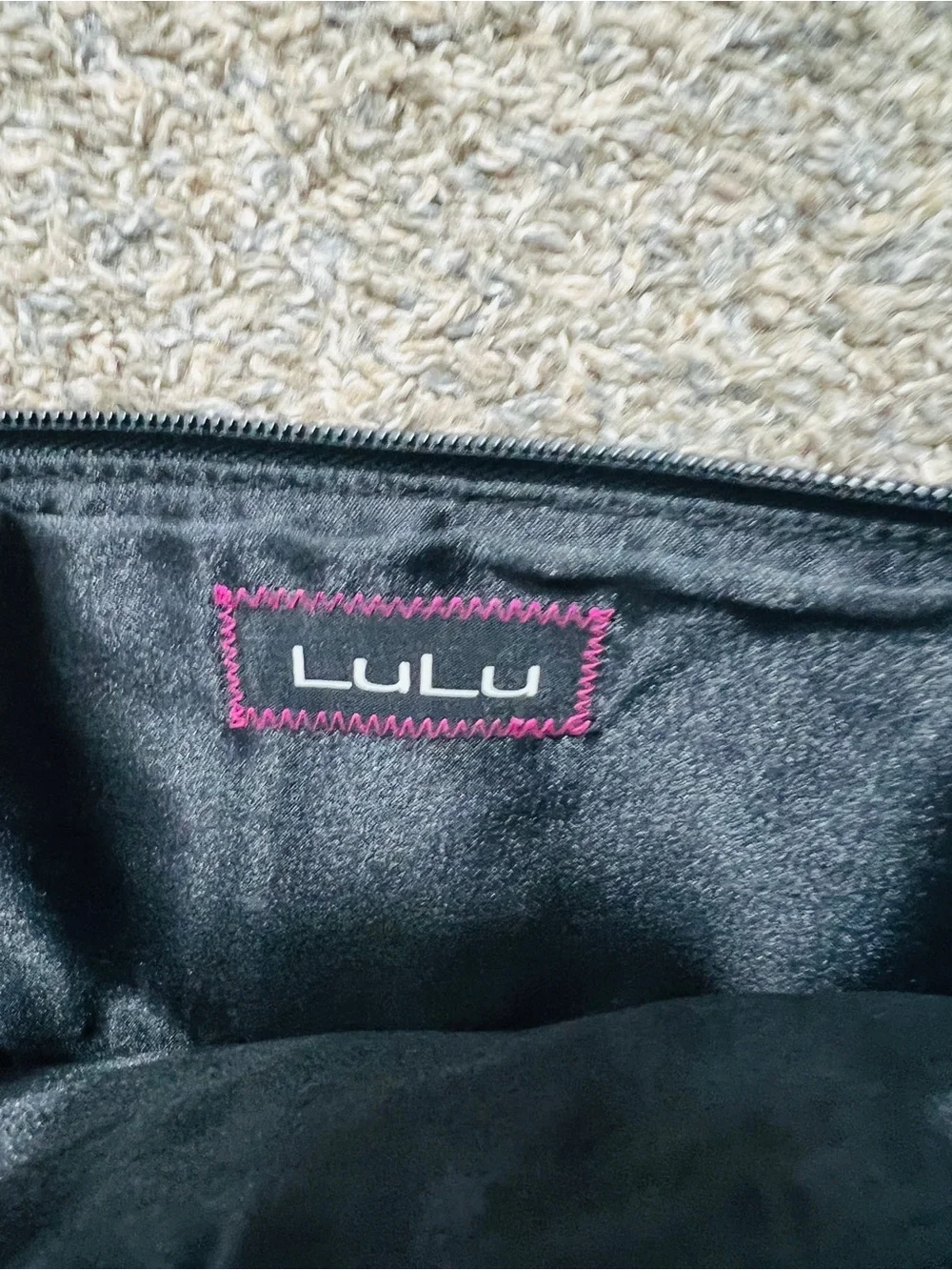 LuLu Black velvet jeweled clutch wristlet